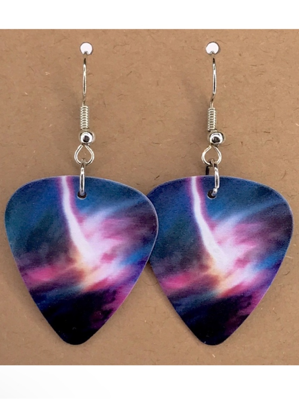 Space Guitar Pick Custom Earrings Fashion Jewelry